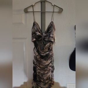 Tie die mini dress